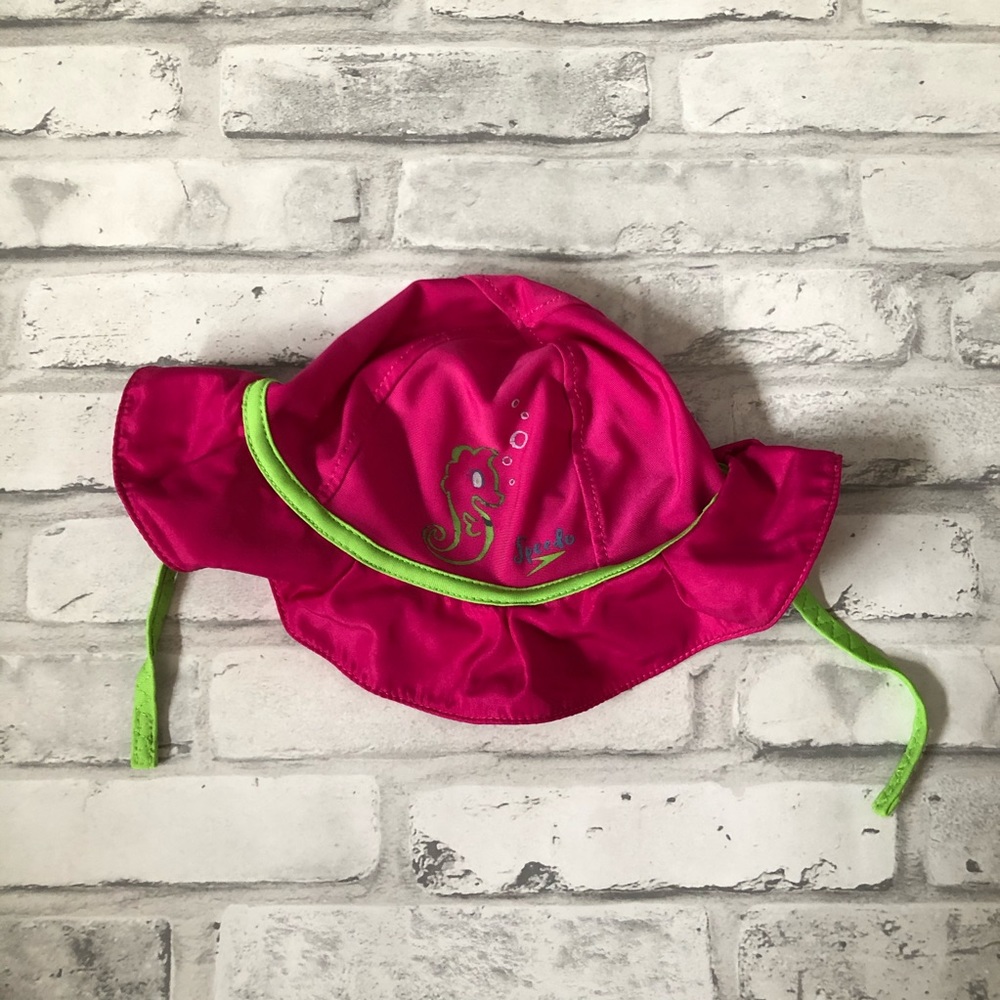 SPEEDO | Baby Girl’s Swim Sun Hat S/M Pink Green